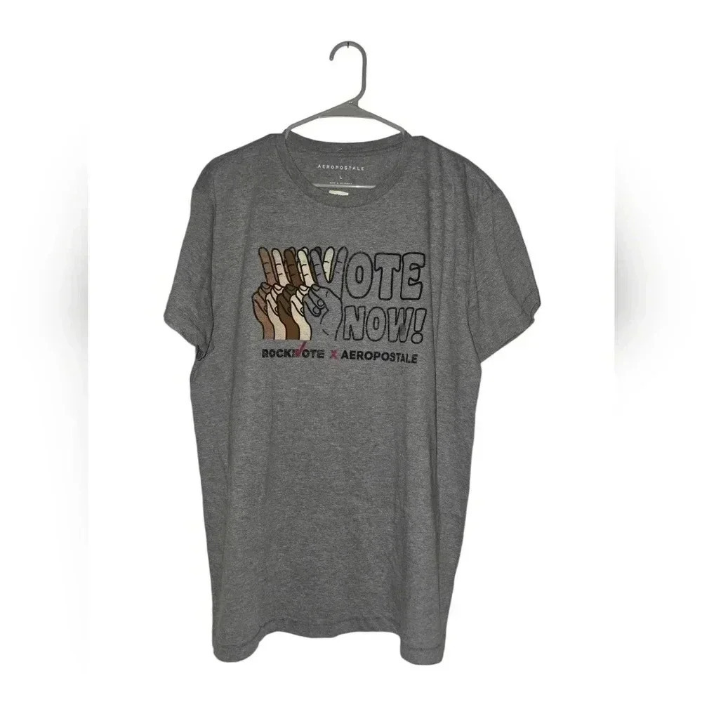 Unisex Aeropostale, rock the vote, size large tee, NEW WITH TAGS!!!